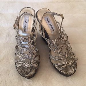 Steve Madden Snakeskin Wedges